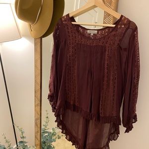 Burgundy Blouse